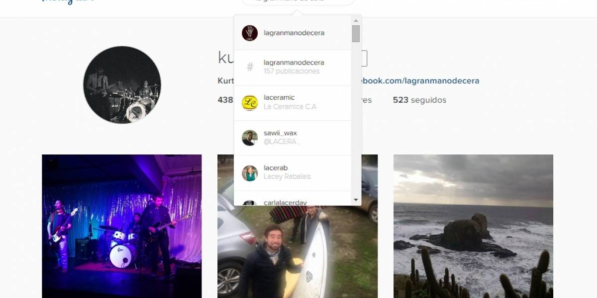 Instagram agrega buscador a su versión web