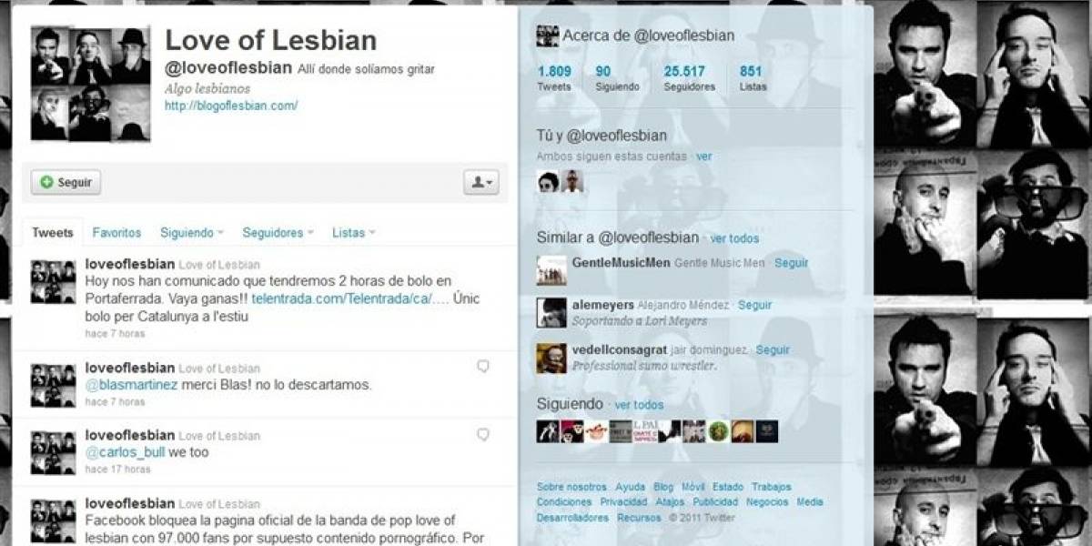 España: Facebook cierra la página de la banda Love of Lesbian
