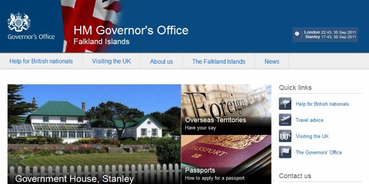 El Reino Unido lanza sitio web y perfiles sociales para promover las Islas Malvinas