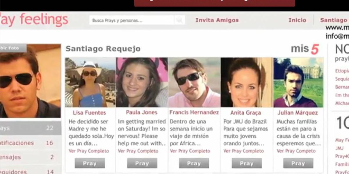 Una red social para que recemos juntos o recen por nosotros y nuestros seres queridos