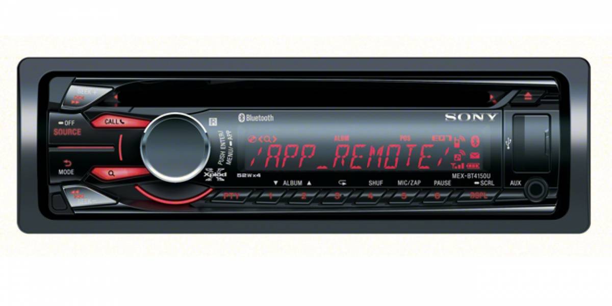 Nueva radio de autos con CD, USB y Bluetooth de Sony utiliza el smartphone como control remoto