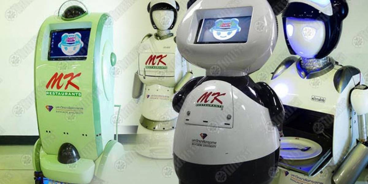 Desarrollan robots camareros en Tailandia