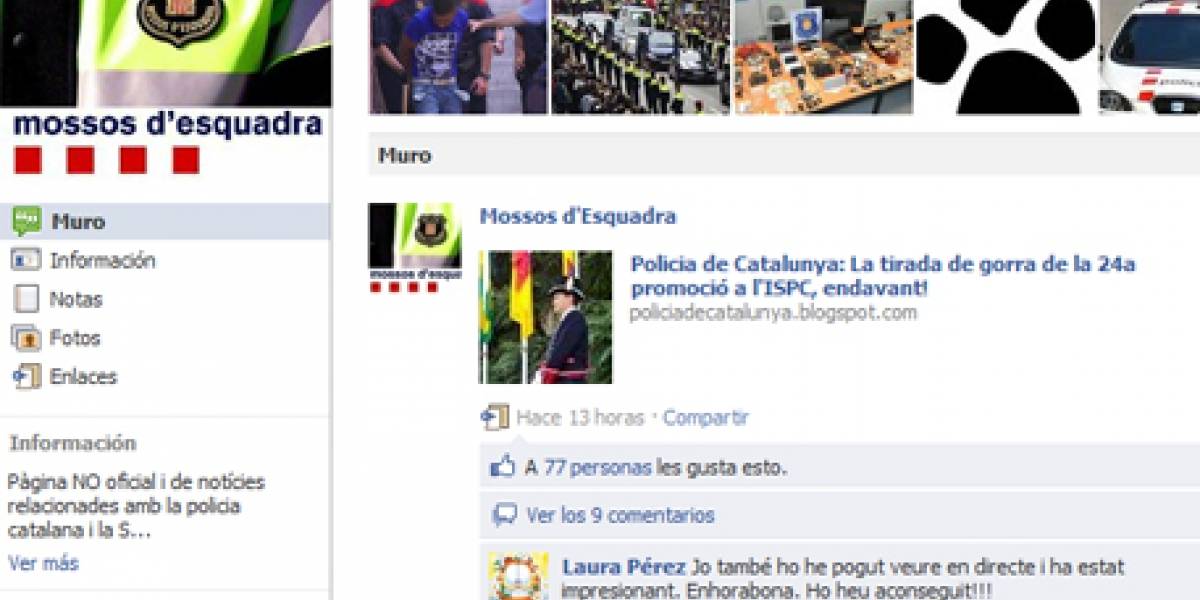 España: Mossos d'Esquadra usan Facebook para acercarse a los ciudadanos