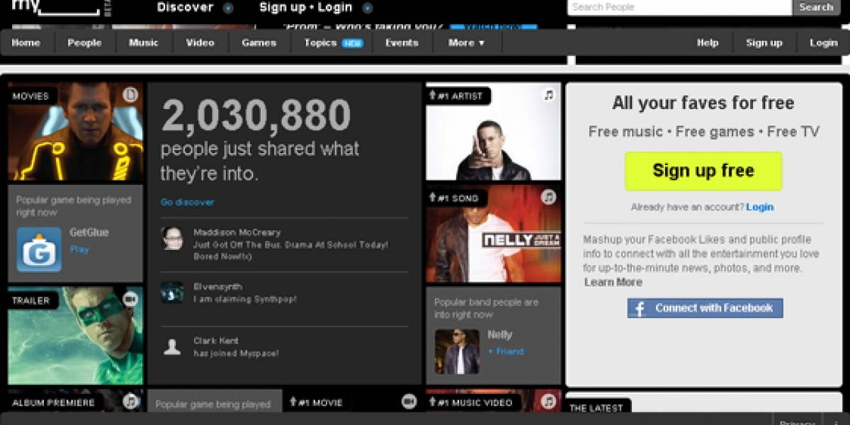 Myspace oficialmente integrará Facebook Connect con "Mashup"
