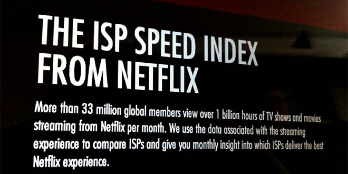 Netflix revela cuáles son los mejores proveedores de Internet para su servicio