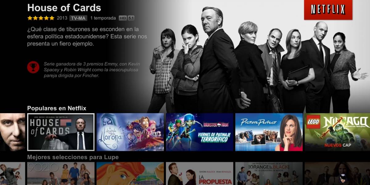 Netflix rediseña su interfaz para TV