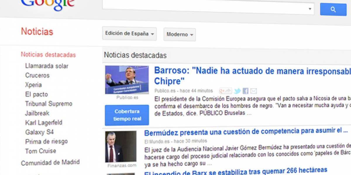 Futurología: Google tendría que pagar a los periódicos españoles por enlazar sus noticias