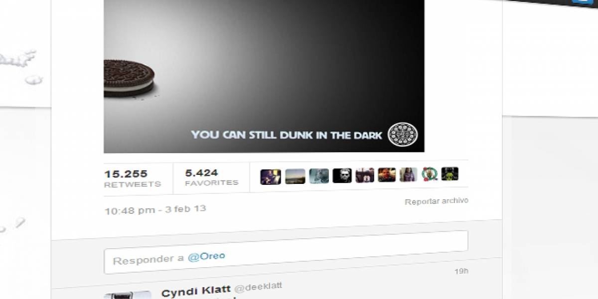 ¿La publicidad más efectiva del Super Tazón? Un tuit de Galletas Oreo. ¿Su costo? Cero