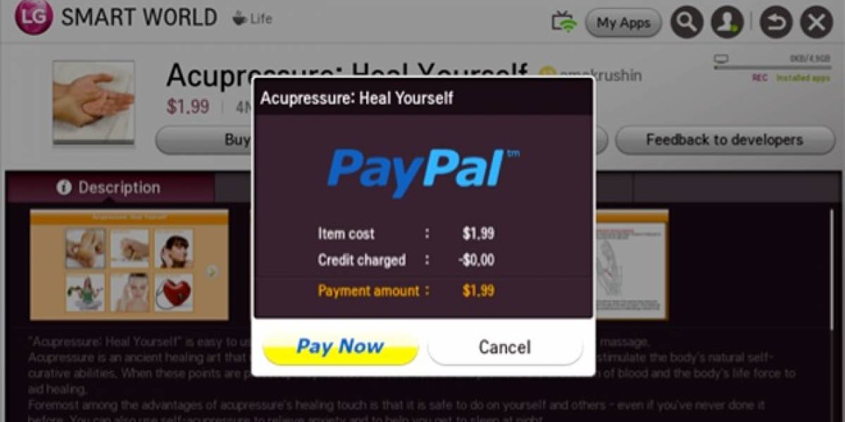 LG integró a PayPal en su plataforma de Smart TV