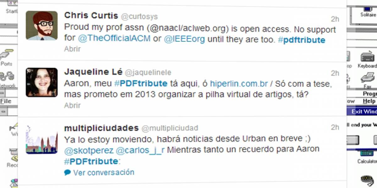 Académicos suben sus artículos a Internet bajo el hashtag #pdftribute en honor a Aaron Swartz