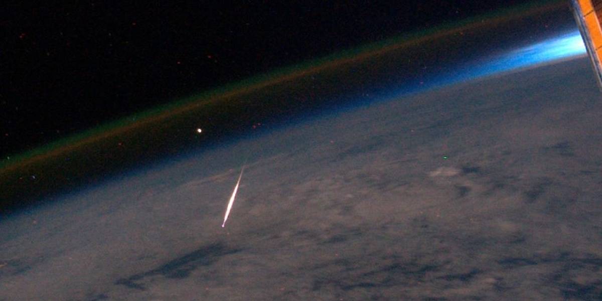 Imperdible: Imagen de una estrella fugaz desde la ISS