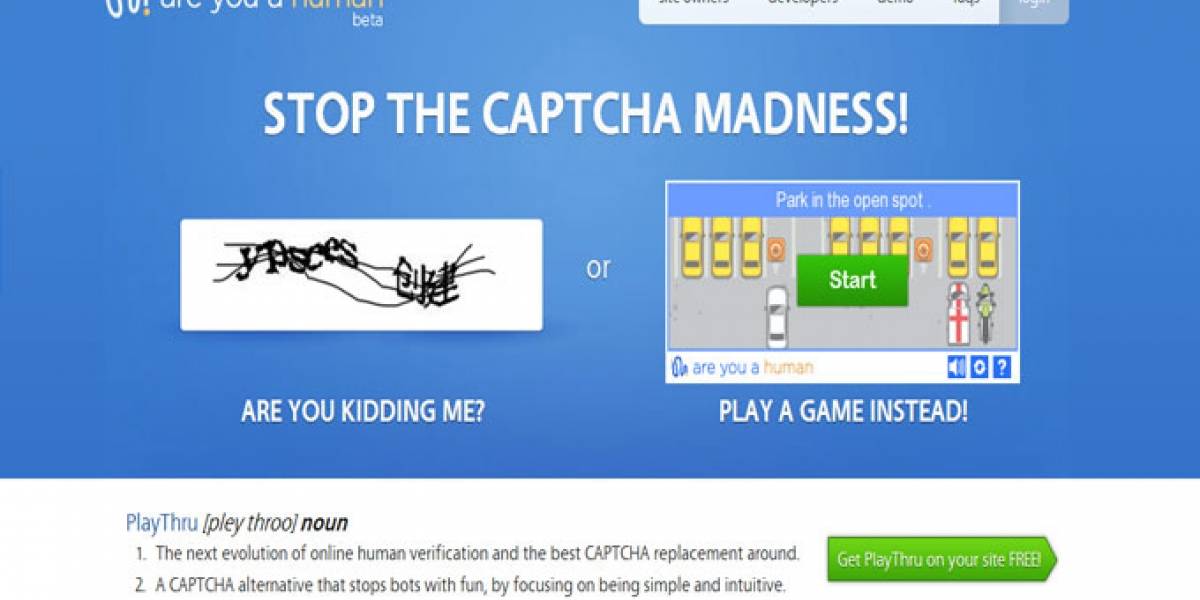 PlayThru promete reemplazar al aburrido captcha de texto