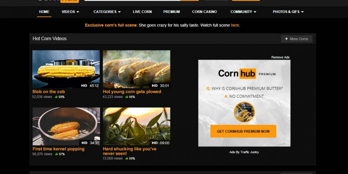 Pornhub cambia de nombre y se convierte en Cornhub