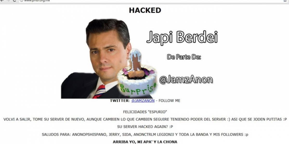 México: Vuelven a hackear página del PRI en el DF