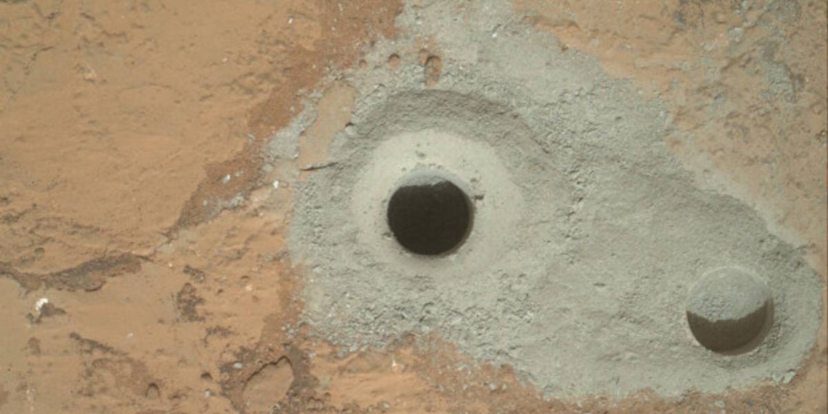 Curiosity analiza material recolectado en perforación de la superficie de Marte