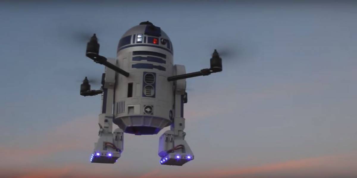 Un usuario diseñó y fabricó un dron de R2-D2