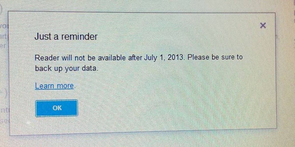 R.I.P. Google Reader (7 de octubre del 2005 - 1 de julio del 2013)