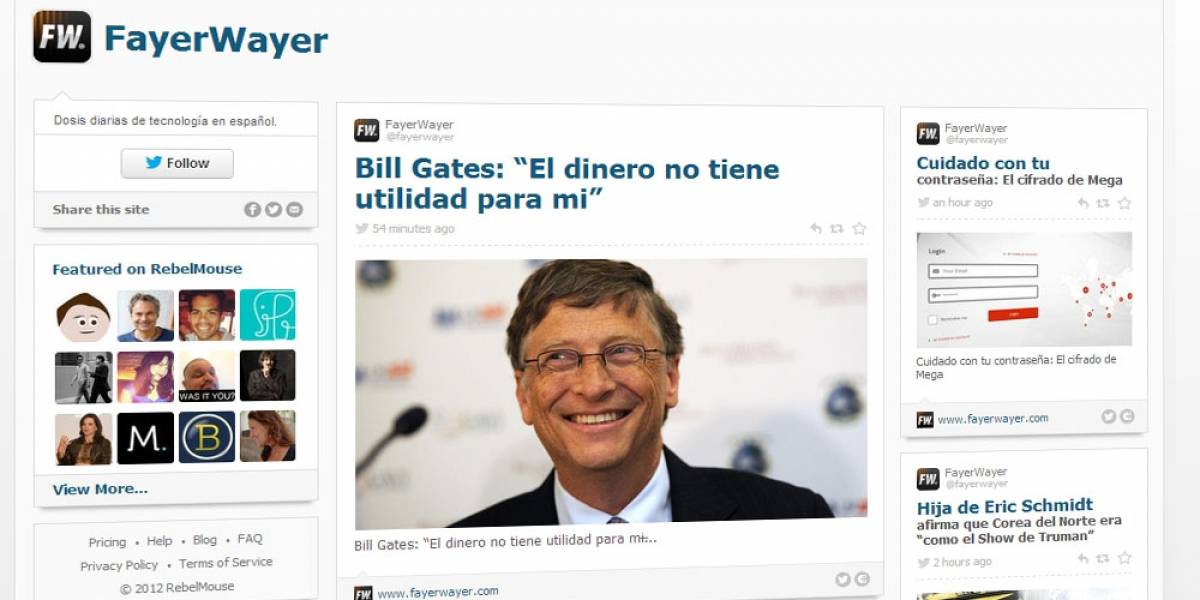 RebelMouse quiere ser el tablón de anuncios en Internet de tus redes sociales
