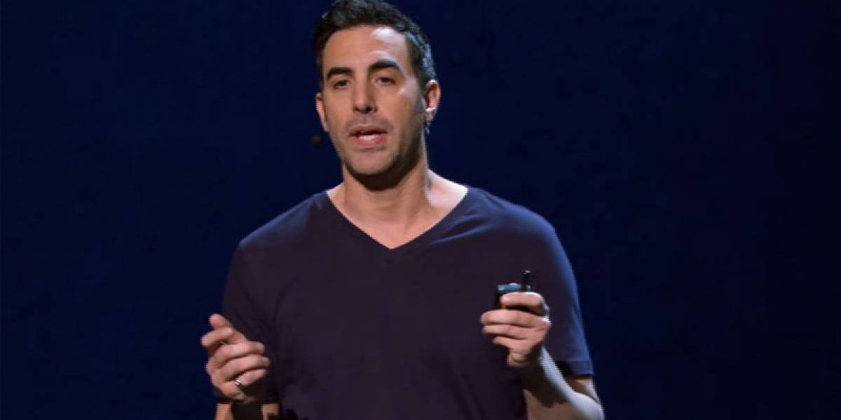 Sacha Baron Cohen se burla en video de las presentaciones de Apple