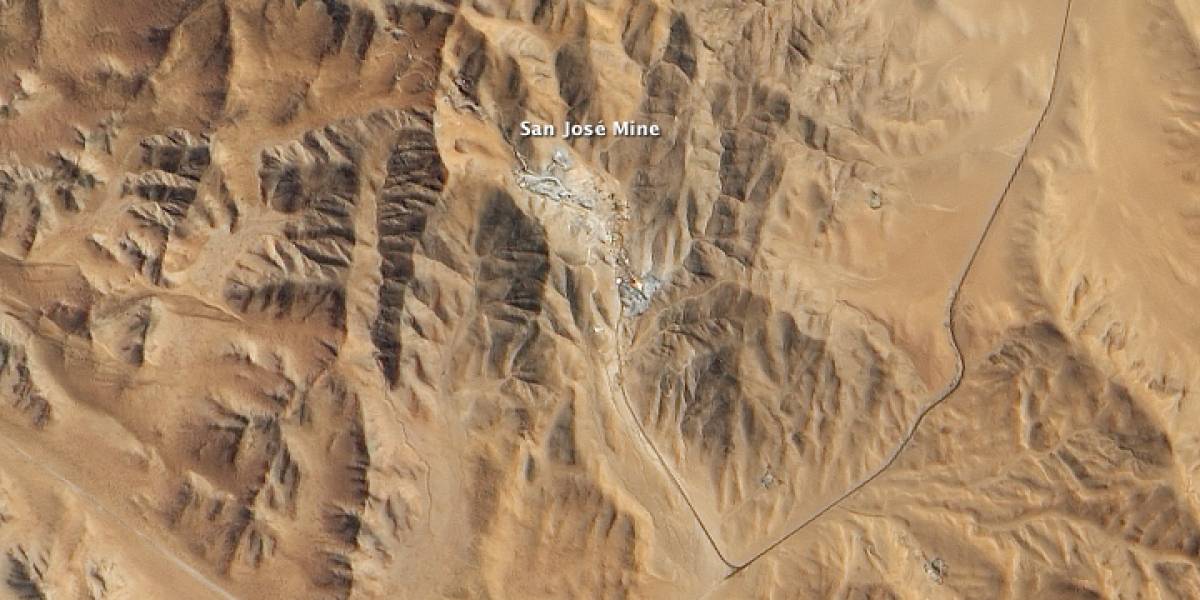 La mina San José vista desde el espacio