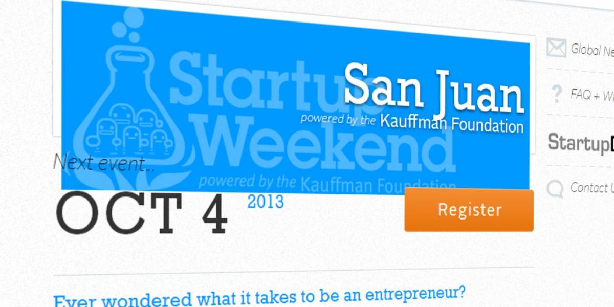 San Juan Startup Weekend este fin de semana en Puerto Rico