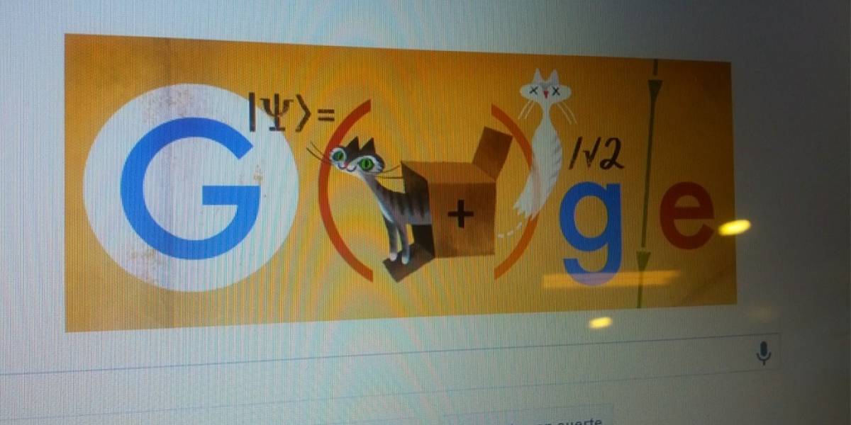 Doodle homenajea a la física del gato de Schrödinger