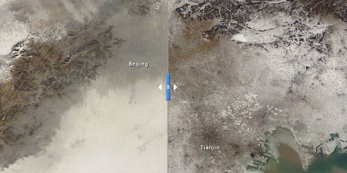 ¿Cómo se ve la contaminación en Beijing desde el espacio?