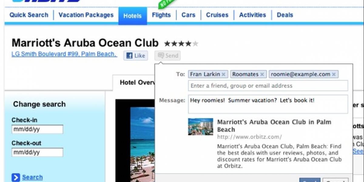Facebook estrena nuevo botón para "enviar" links