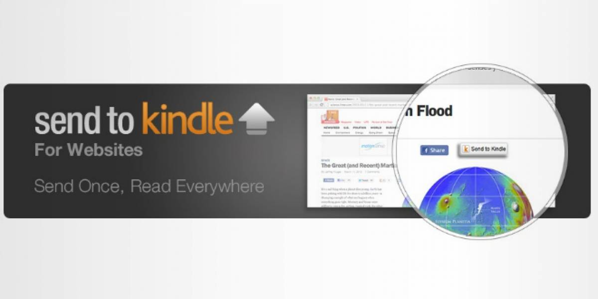 Amazon implementa botón para enviar un artículo al Kindle