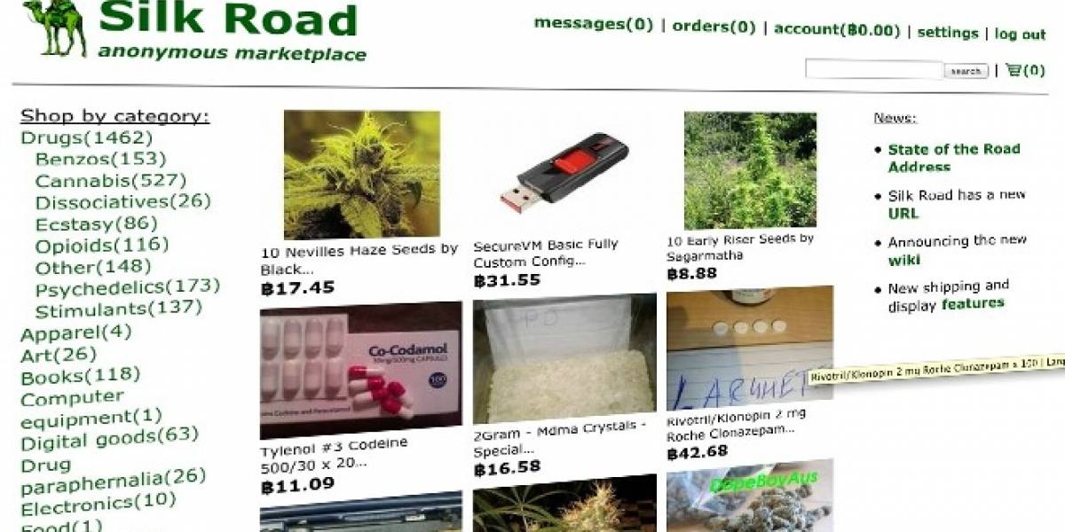 Sitio de venta de drogas Silk Road dice no estar afectado por las fuertes variaciones del bitcoin