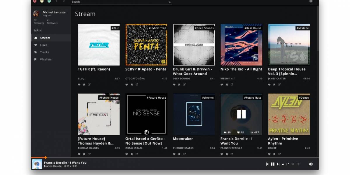 Soundnode, un cliente de escritorio para SoundCloud de código abierto