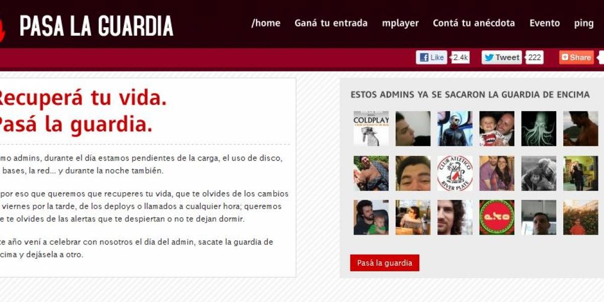 Argentina: Este año, el día del SysAdmin se festeja sacándote la guardia de encima