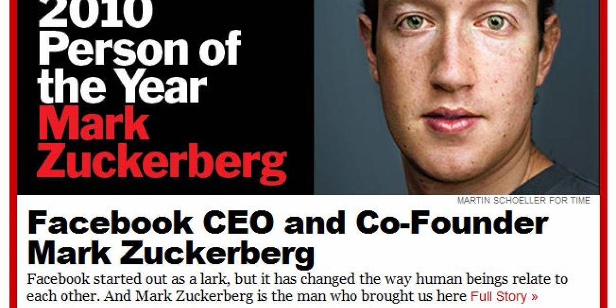 Mark Zuckerberg es el personaje del año, según TIME