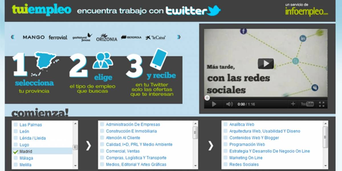 España: Tuiempleo te ayuda a encontrar trabajo a través de Twitter