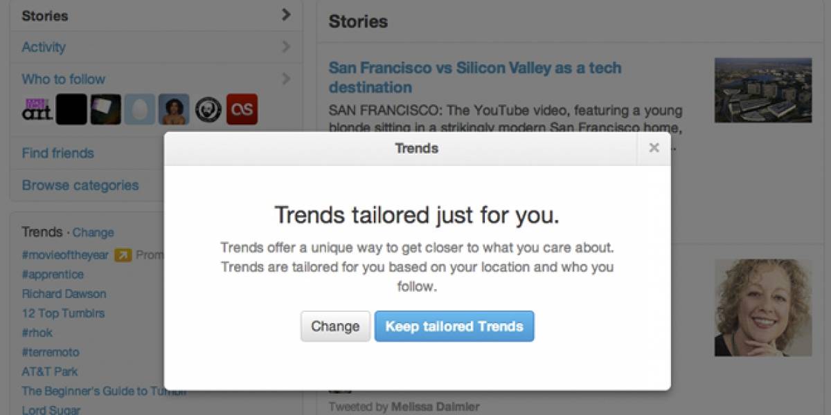 Twitter sugerirá Trending Topics optimizados según nuestros gustos