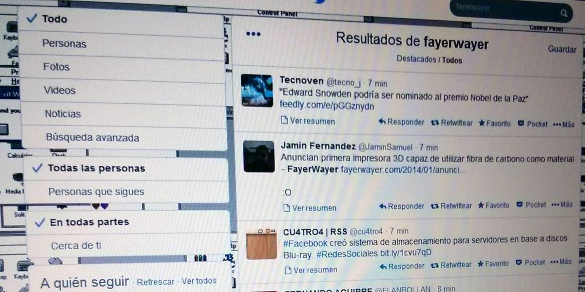 Twitter implementó nuevas herramientas para filtrar búsquedas en su sitio web