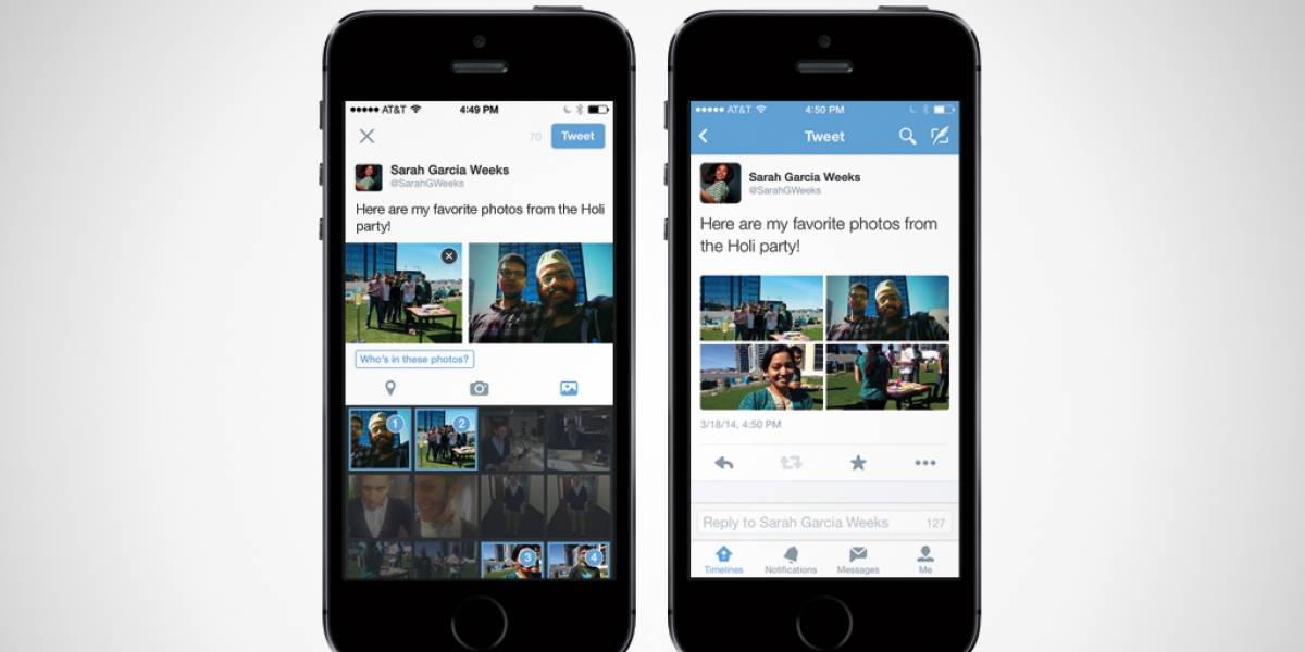 Twitter agrega opción para compartir hasta 4 fotos en un tuit