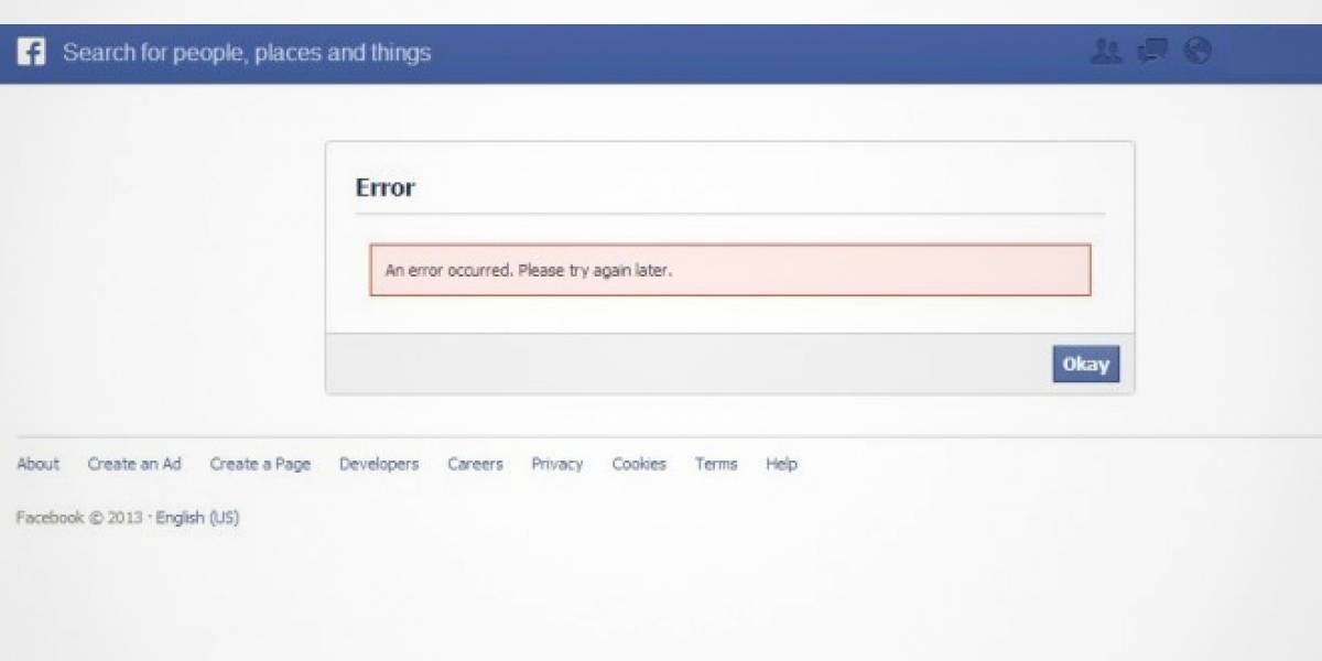 ¿El poder de Facebook? Sitios se redireccionaron a un mensaje de error por culpa de la red social