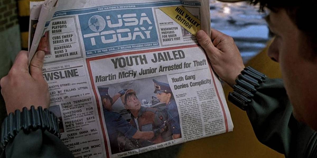 El diario USA Today imprime la portada de Back to the Future II #B2TFDAY