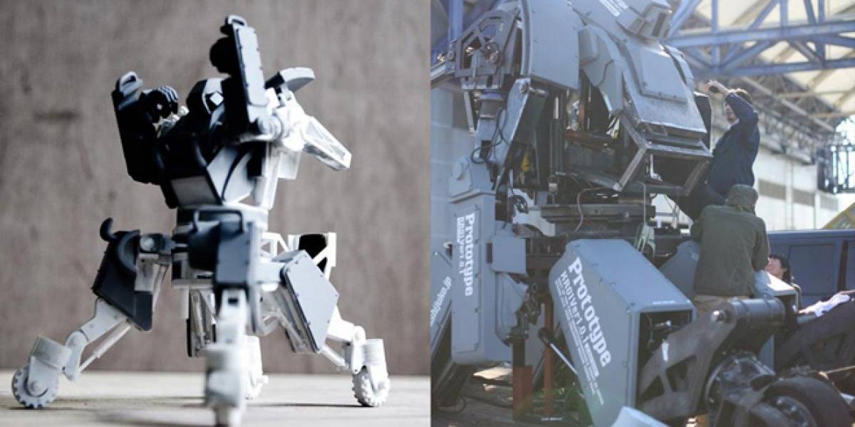 Un 'mecha' de 3.8 metros que se pilotea por un humano en su interior o a distancia