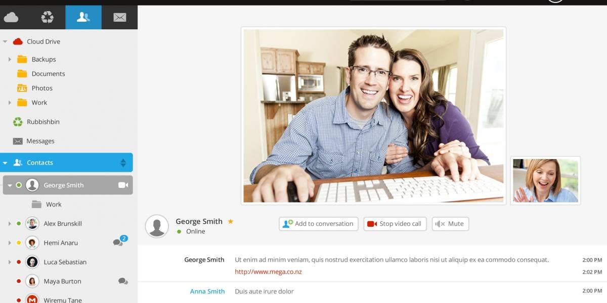 Mega lanzará próximamente un servicio cifrado de videollamadas