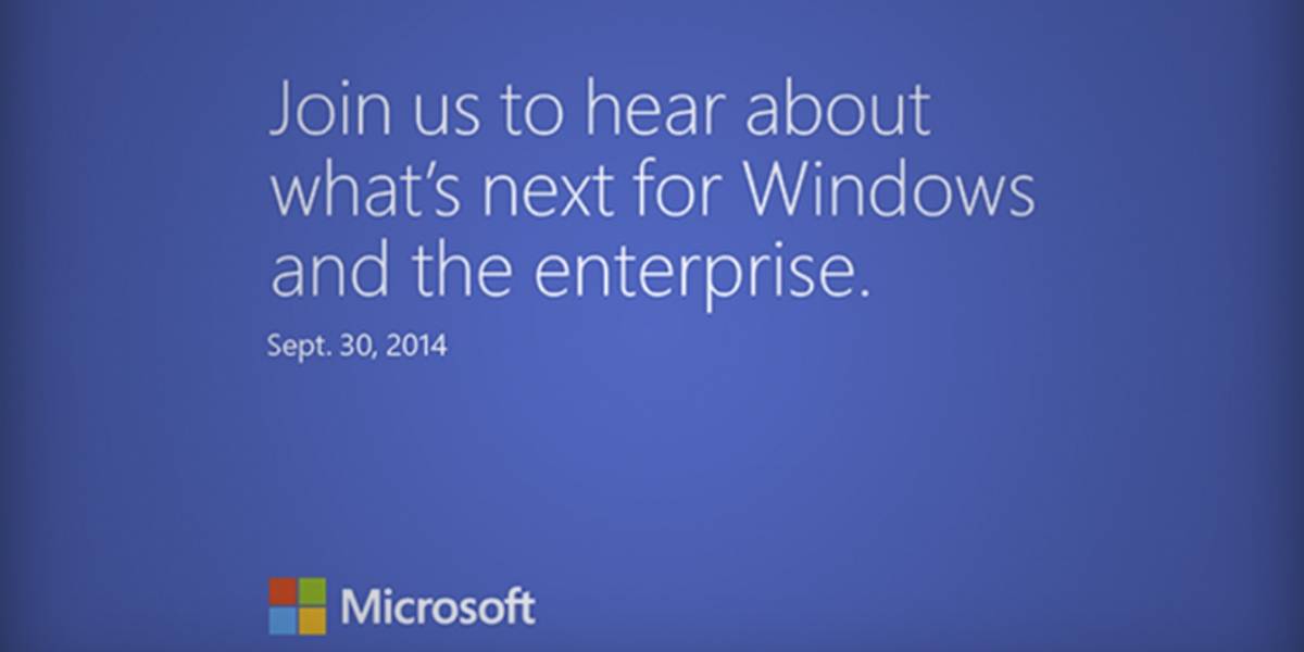 Microsoft anuncia un evento oficial sobre Windows 9 para este 30 de septiembre