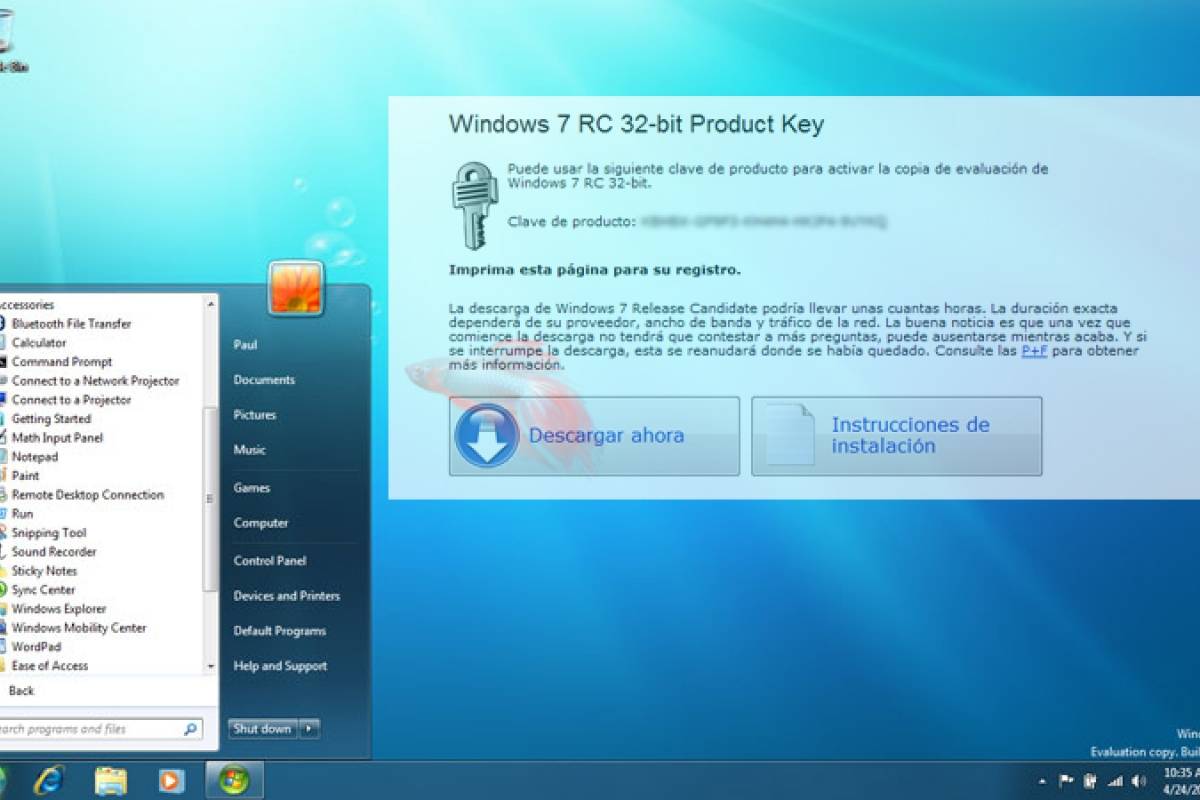 Windows 7 RC ya disponible para todos