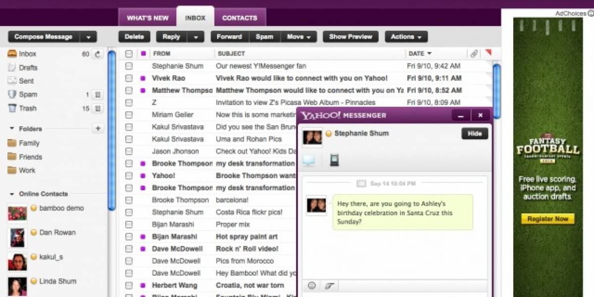 Yahoo! Mail muestra su nueva cara