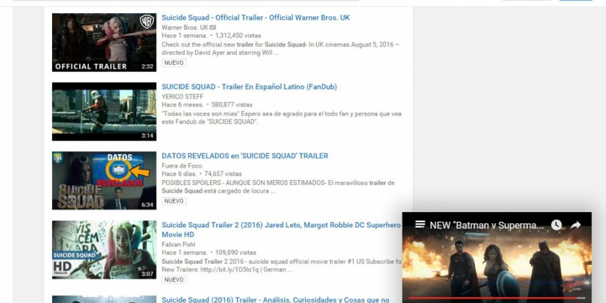 Esta extensión para Chrome imita la experiencia de búsqueda móvil de YouTube