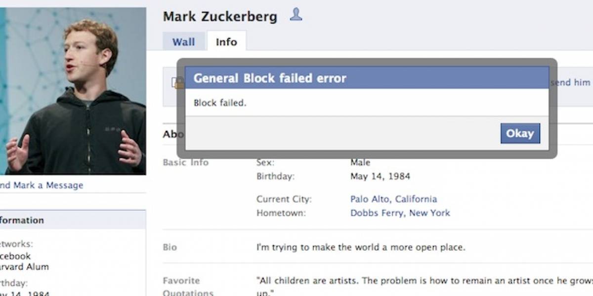 Mark Zuckerberg, el imbloqueable