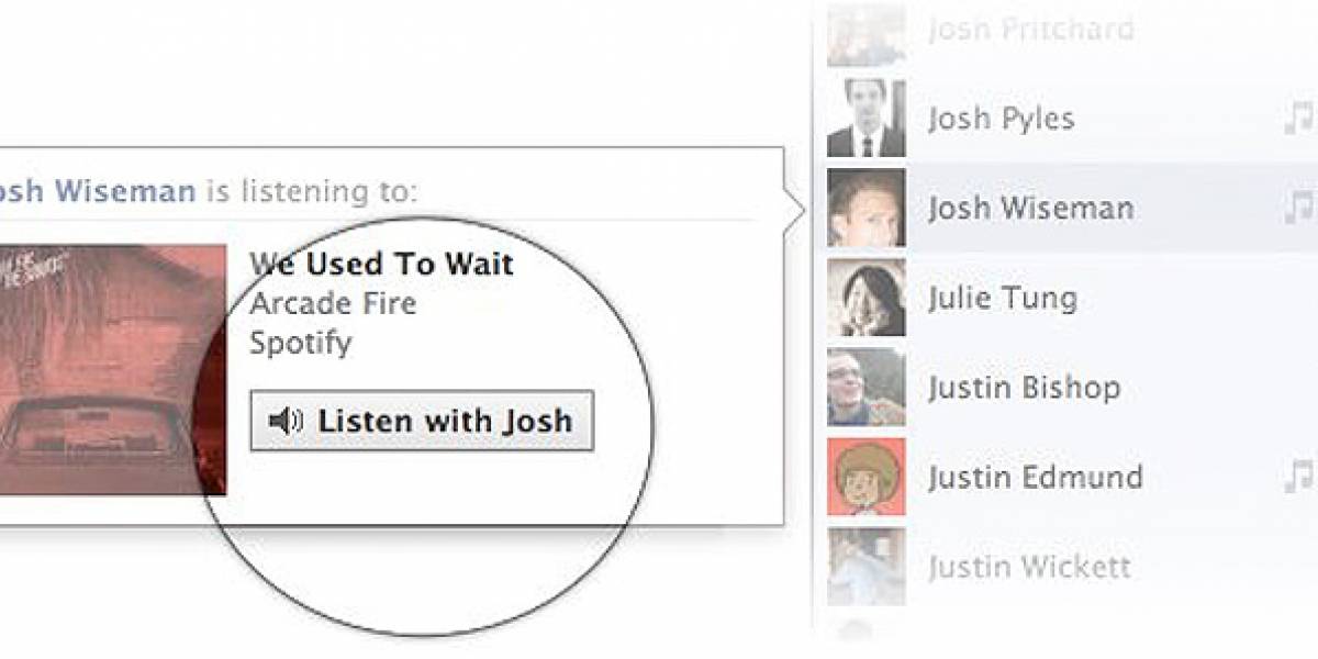 Ahora Facebook permite escuchar música con tus amigos vía chat