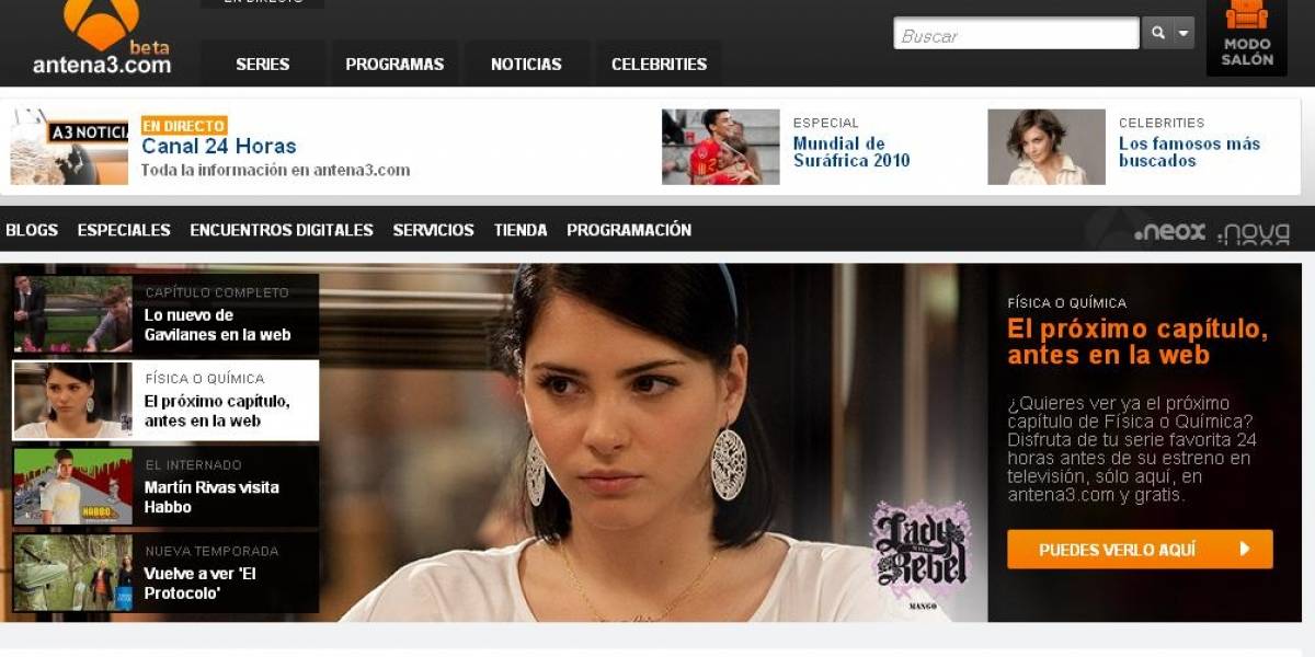 La cadena de televisión española Antena 3 rediseñó su portal y lo adapta a dispositivos móviles