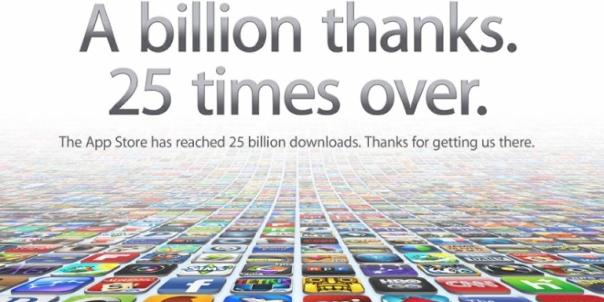 Apple celebra sus 25.000 millones de descargas desde la App Store