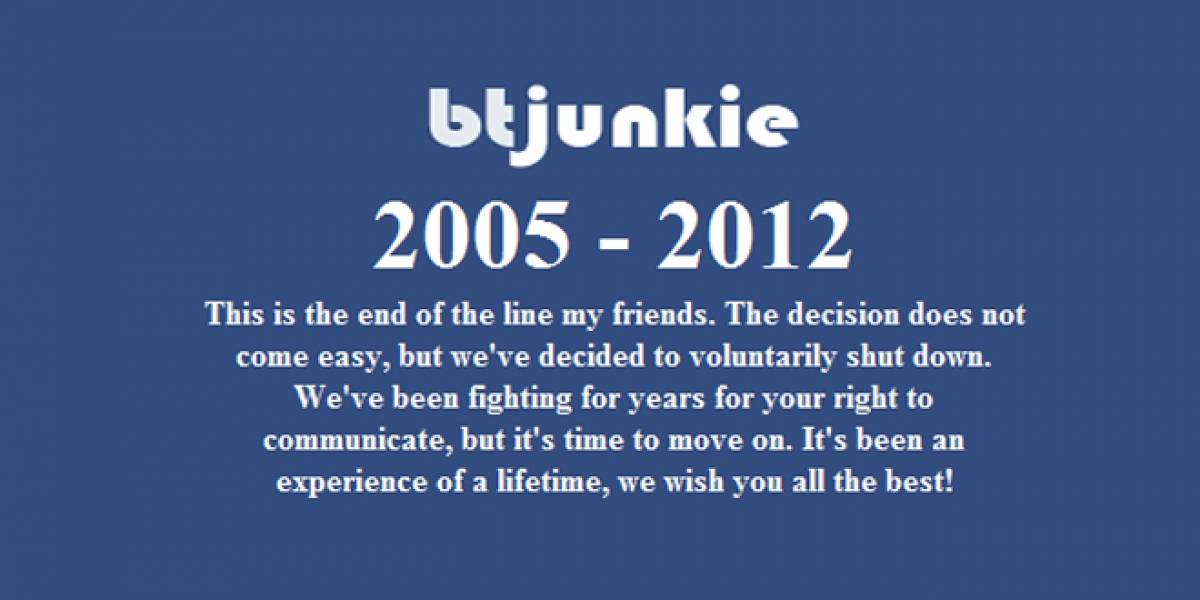 Cierra BTjunkie, uno de los sitios más grande para buscar torrents
